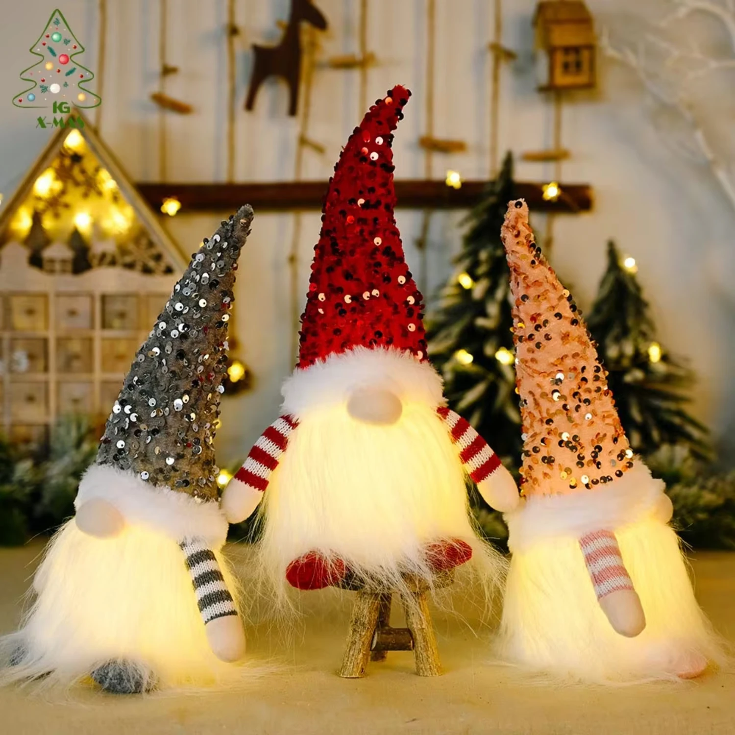 Готовый к отправке natal navidad Mini безликий гном Рождественская елка Орнамент