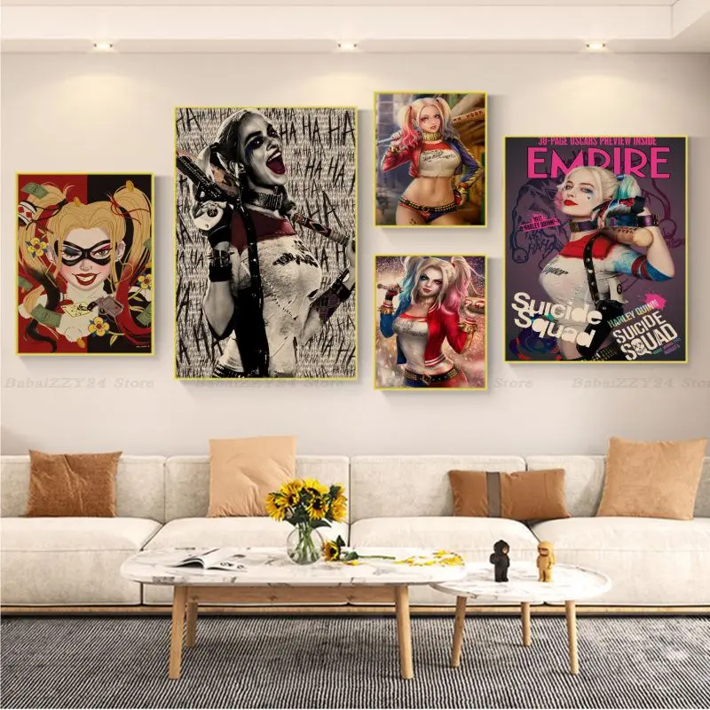 

Bandai Harley Quinn Good Quality Prints and Posters Retro Kraft Paper Sticker DIY Room Bar Cafe Room Wall Decor