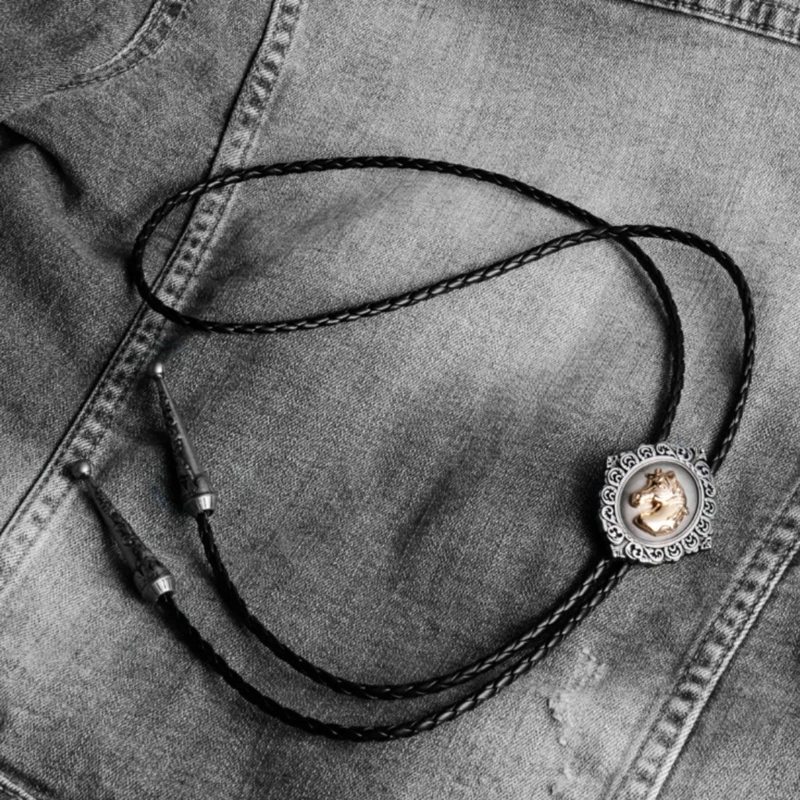 

Bolo Tie for Men Teens Cowboy Western Cowgirl Alloy Sweater Shirt Decors Necktie