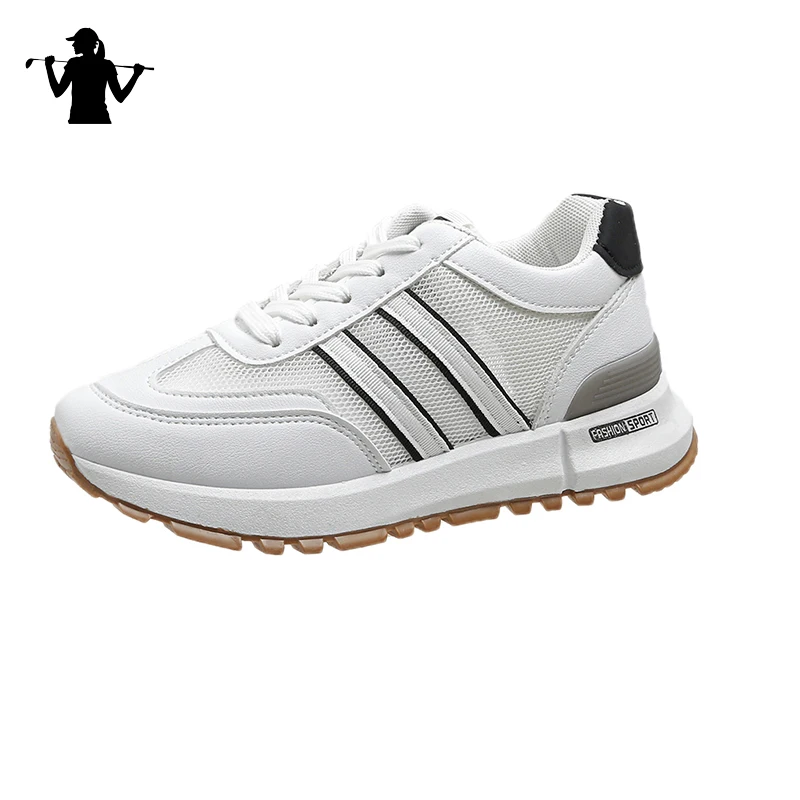 

2023 Summer New Cool Girls Golf Training Shoes White Khaki Women Golfing Shoes Golfer Sport Trainers Breathable