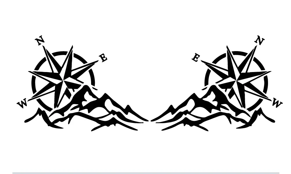 

Наклейка для большого автомобиля, виниловая наклейка с компасом, используемая для украшения автомобиля и горной стороны