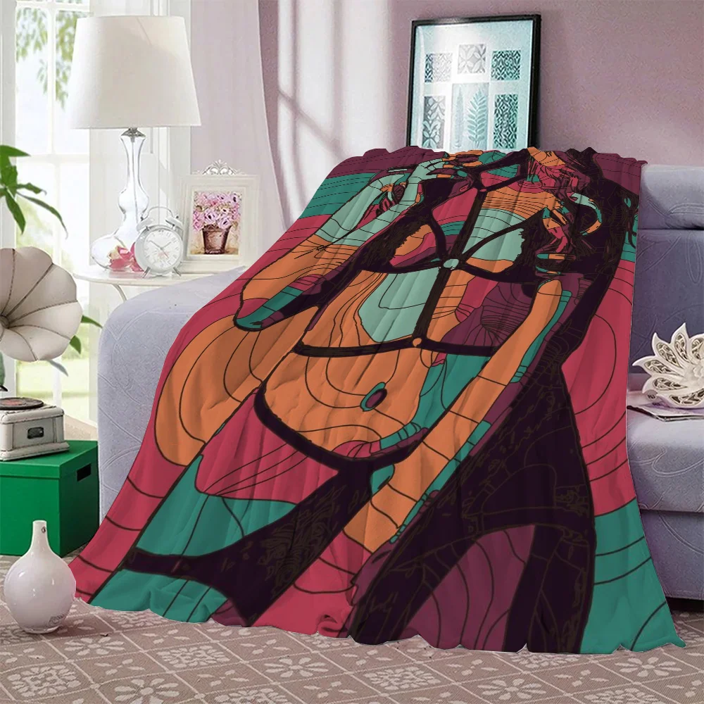 Абстрактное Плюшевое Одеяло В Стиле Бохо Для Девочек Мягкий Декоративный Диван