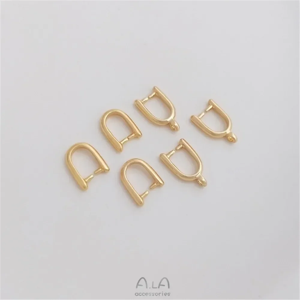 Позолоченная 14 К инкрустированная цирконом пряжка из семян дыни большая