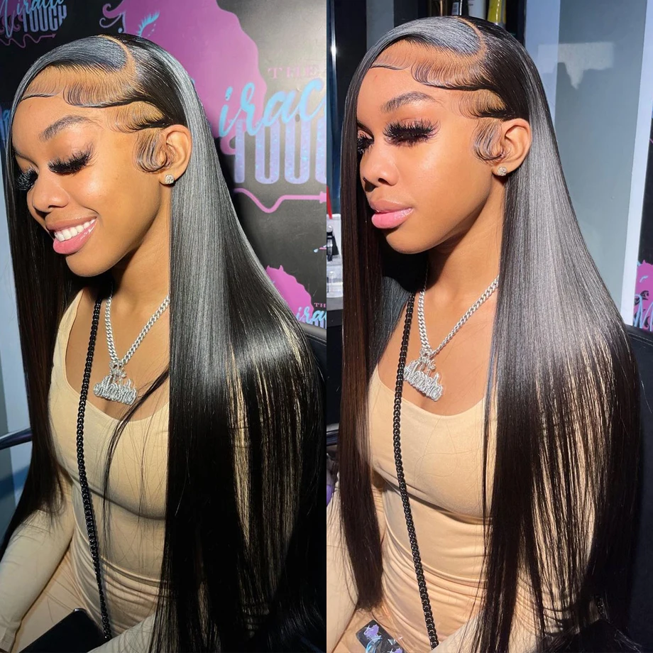 

13x4 Bone Straight Lace Front Wig Brazilian 13x6 Hd Transparent Lace Wigs For Women 360 Lace Frontal Wig Human Hair 30 40 Inch