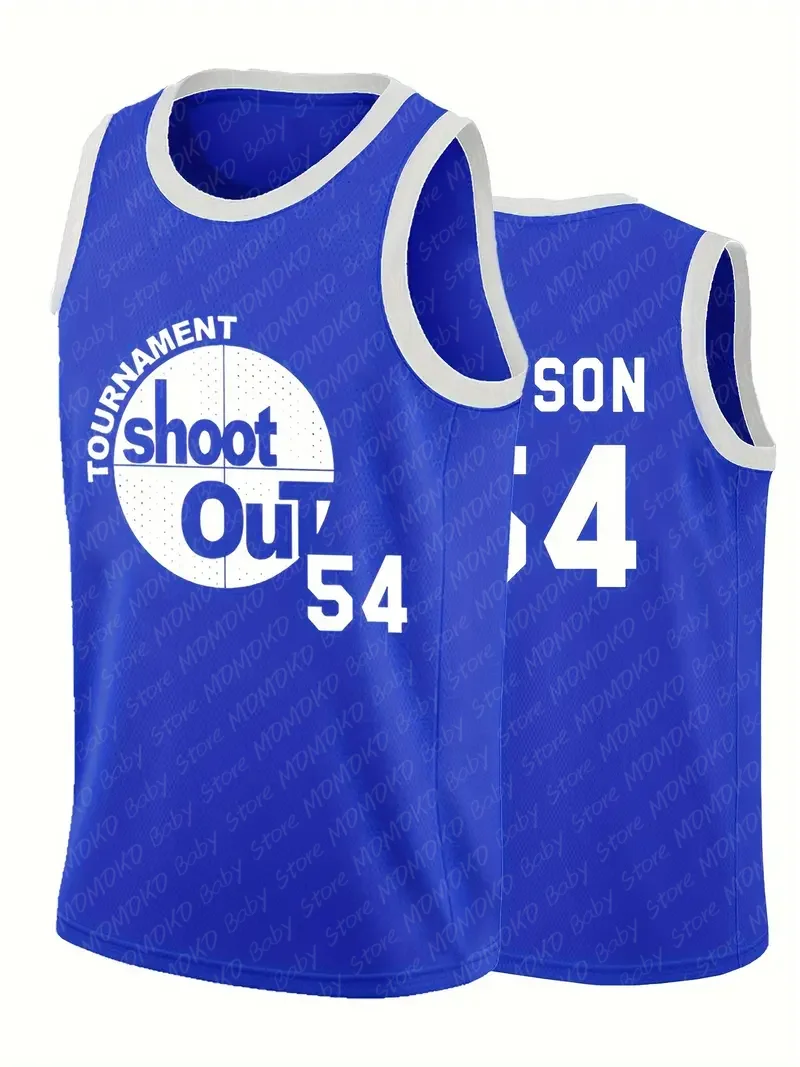 Повседневная хлопковая баскетбольная футболка для детей унисекс с коротким