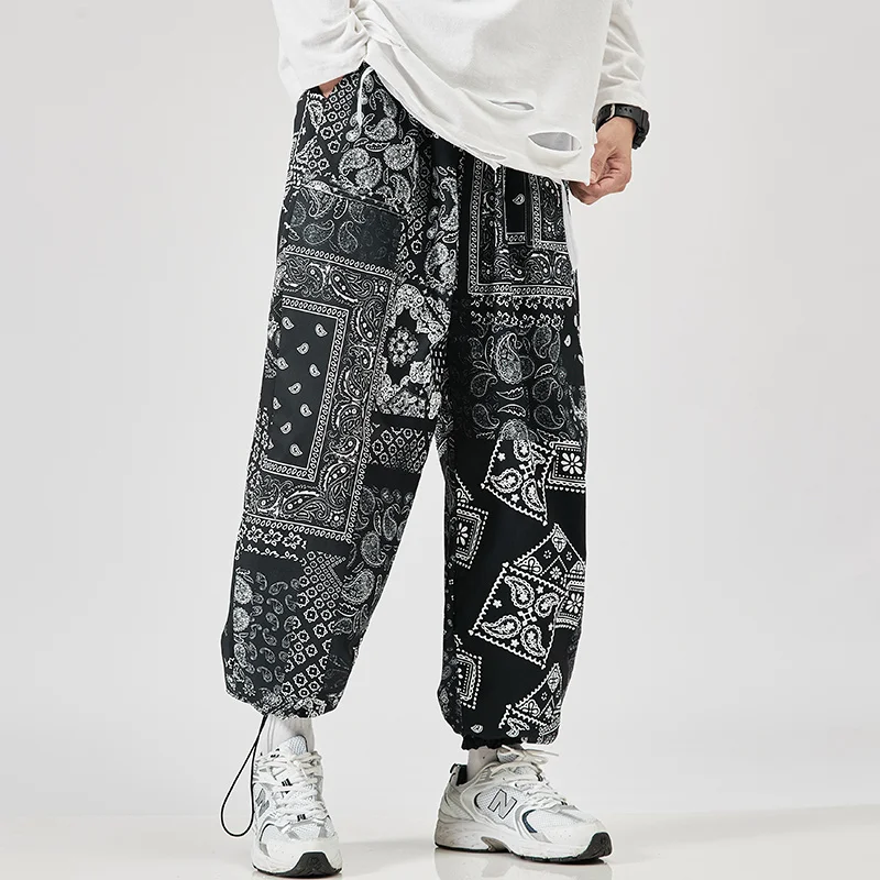 

Men's Harem Pants New Fashion Jogger Sweatpants Korean Man Loose Oversized Trousers Funny Streetwear Male Casual Pants 5XL