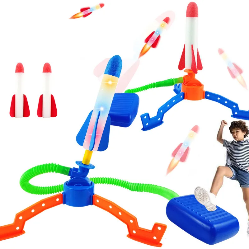 

Air Pressed Stomp Rocket Launcher Soaring Flying Foam Rockets Kids Activity Education Toys Outdoor Jump Sport Game For Boys