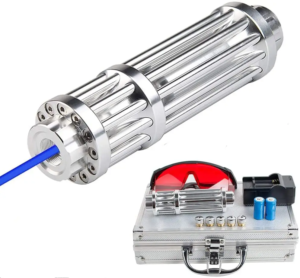 

Dinsom K16 Model Flashlight Blue Pointer Blue Light Waterproof Tactical Rechargeable LED with Blue Light for Hunting Hiking