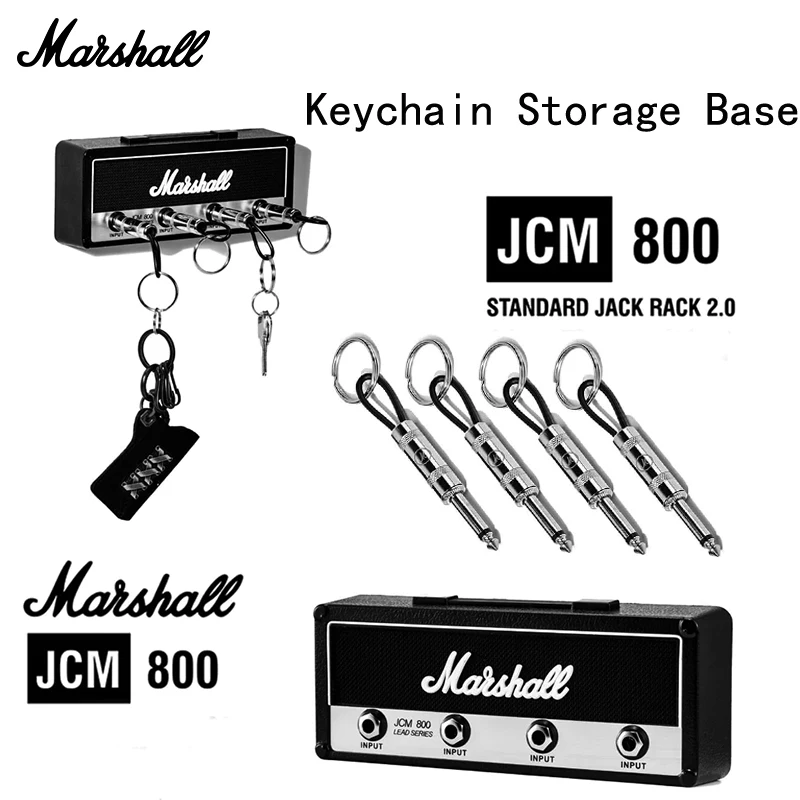 Original Marshall Jack Rack Wall mounting Guitar amp Key Hanger 4 Guitar Plug Keychains JCM800 Speaker Keychain Storage Base