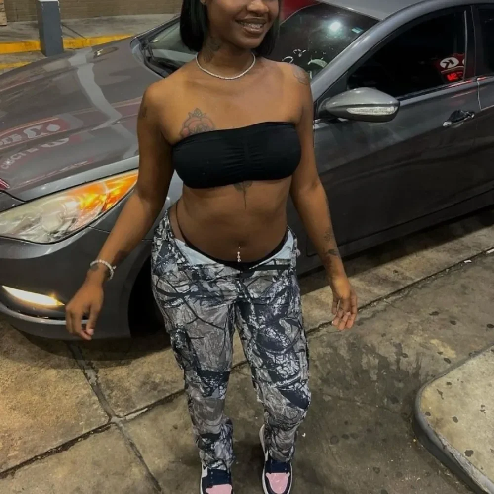 FLARORA Женские камуфляжные брюки STREETWEAR