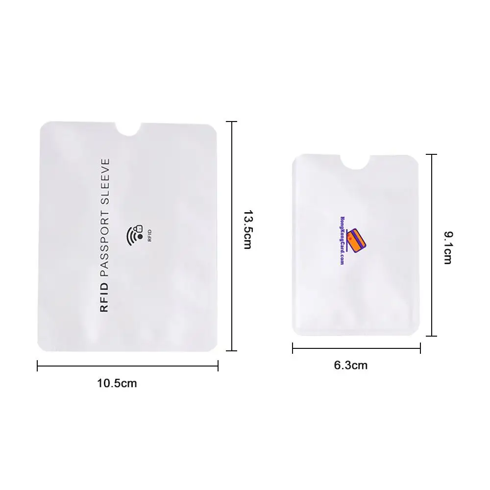 5Pcs Anti-Theft Card Holder Aluminum Foil RFID Case Anti-degaussing Card Holder Protection Bank Card Set Shielding Bag NFC images - 6