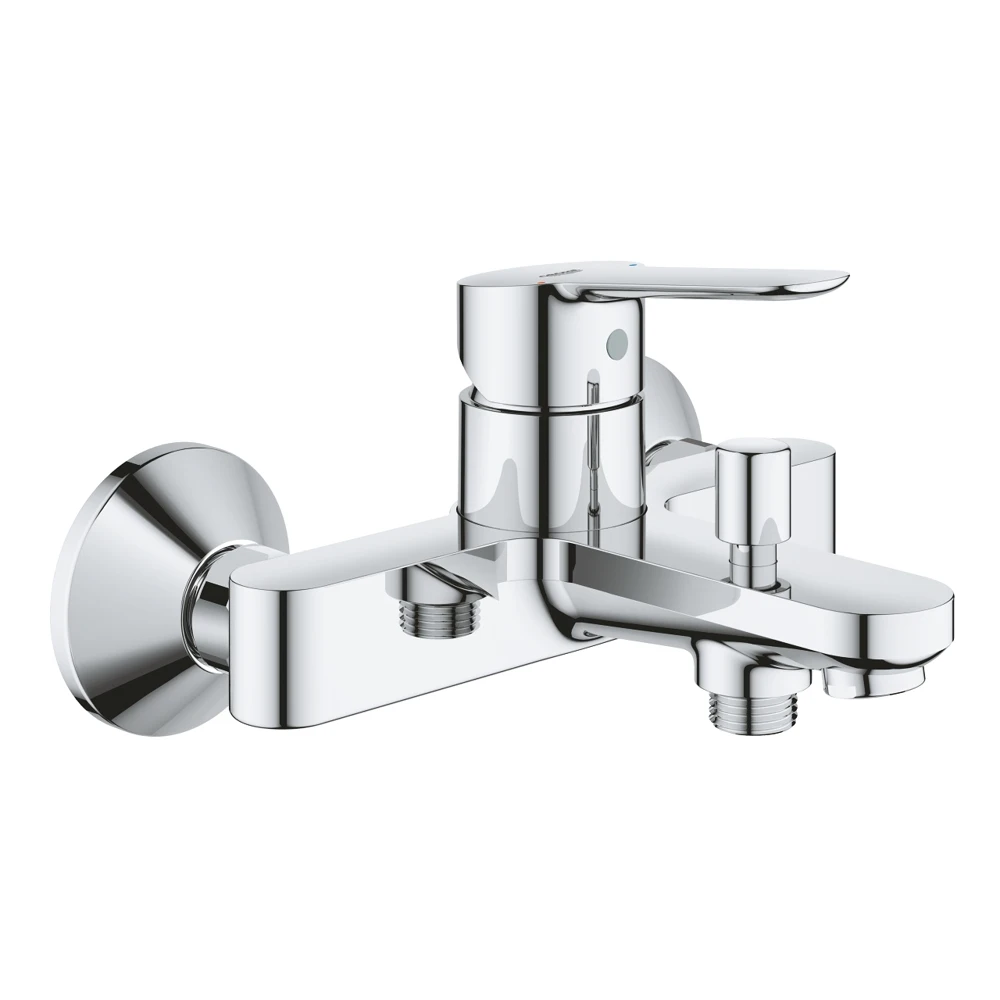Смеситель для ванны Grohe BauEdge 23605000 27853001 хром с душевым гарнитуром | Обустройство