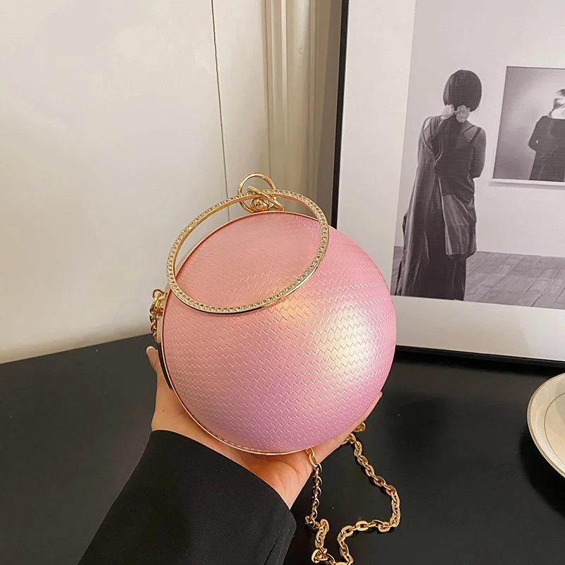 

2023 Candy Color Round Ball Tote European Brand Designer Luxury Party Wedding Bag Fashion Evening Clutch Shoulder Crossbody Bags