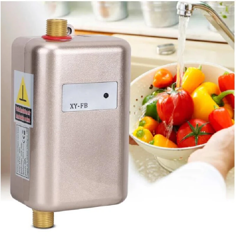 3800W Electric Water Heater Digital Instantaneous Tankless Hot Water Heating Kitchen Bathroom Shower Instant Water Heated