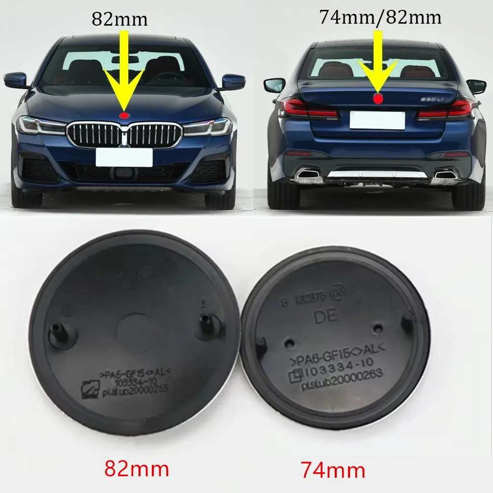 

82 мм 74 мм, черная основа, передние/задние значки багажника, эмблема багажника, логотип 50-летия, издание для BMW E46 E39 E38 E90 E60 X3 X5