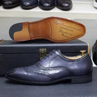 Кожаные туфли-оксфорды#1