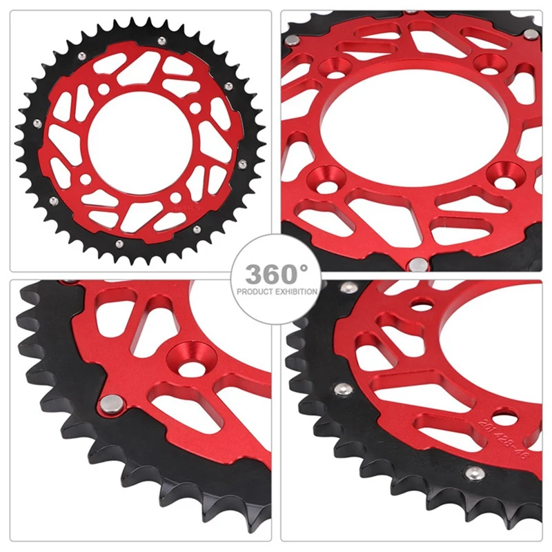 Задняя звездочка 46T для Honda CRF125F/FB 2014-2023 CRF100F 2004-2013 XR100R 1985-2003