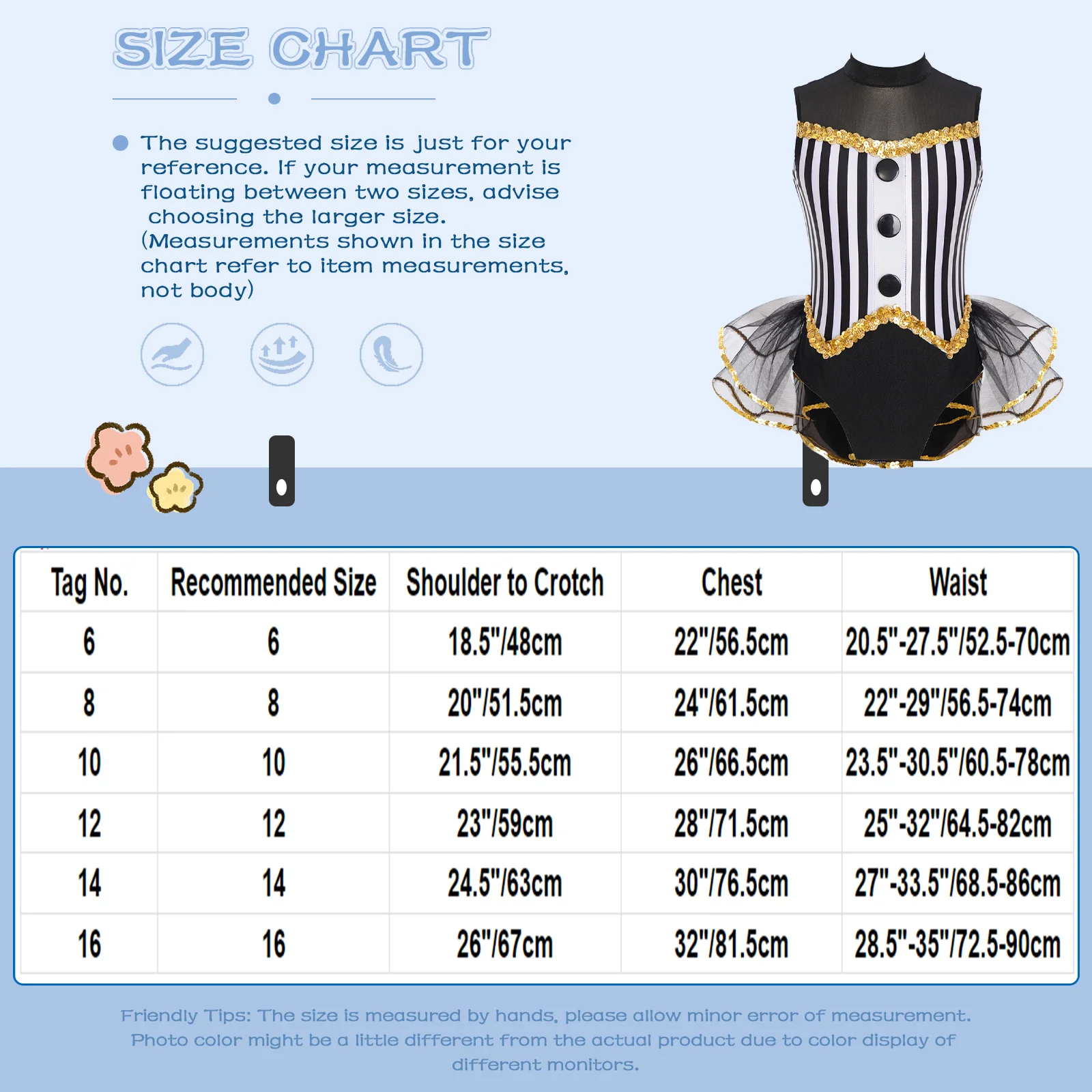 Детский костюм джазового танца для девочек выступлений балетное трико в полоску
