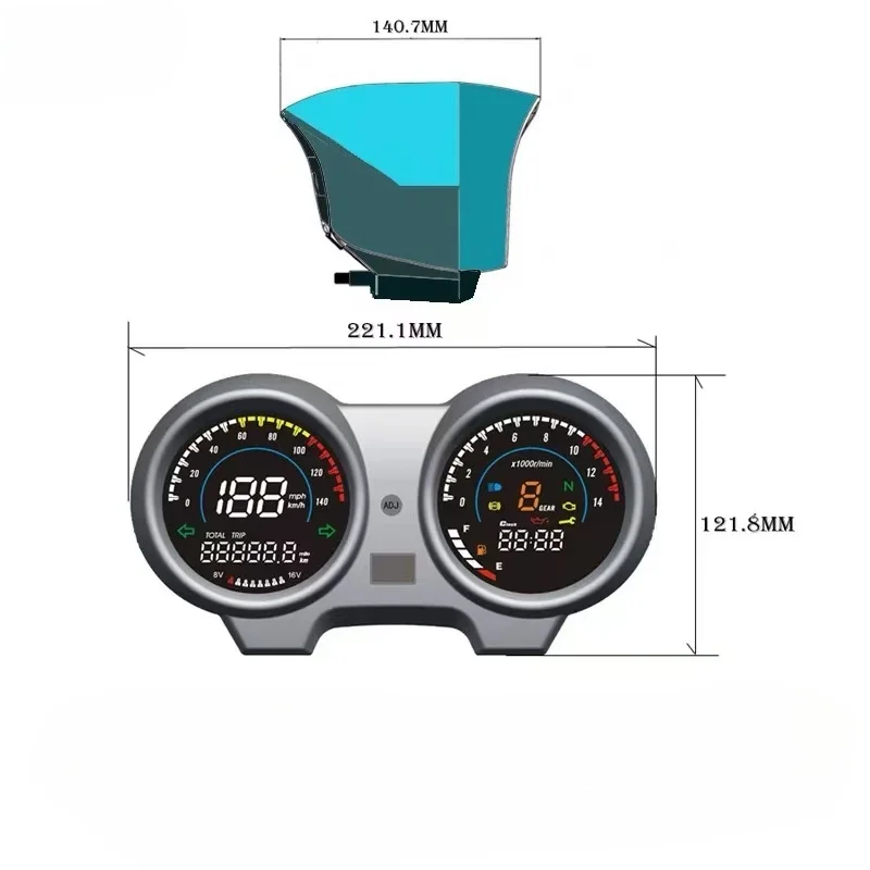 Для Бразилии TITAN 150 Honda CG150 Fan150 2010 2012 спидометр мотоцикла цифровая приборная панель