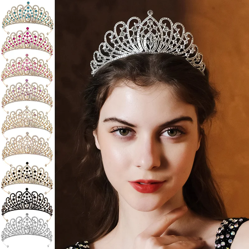Винтажные Женские Диадемы С Кристаллами Роскошные Свадебные Аксессуары Для