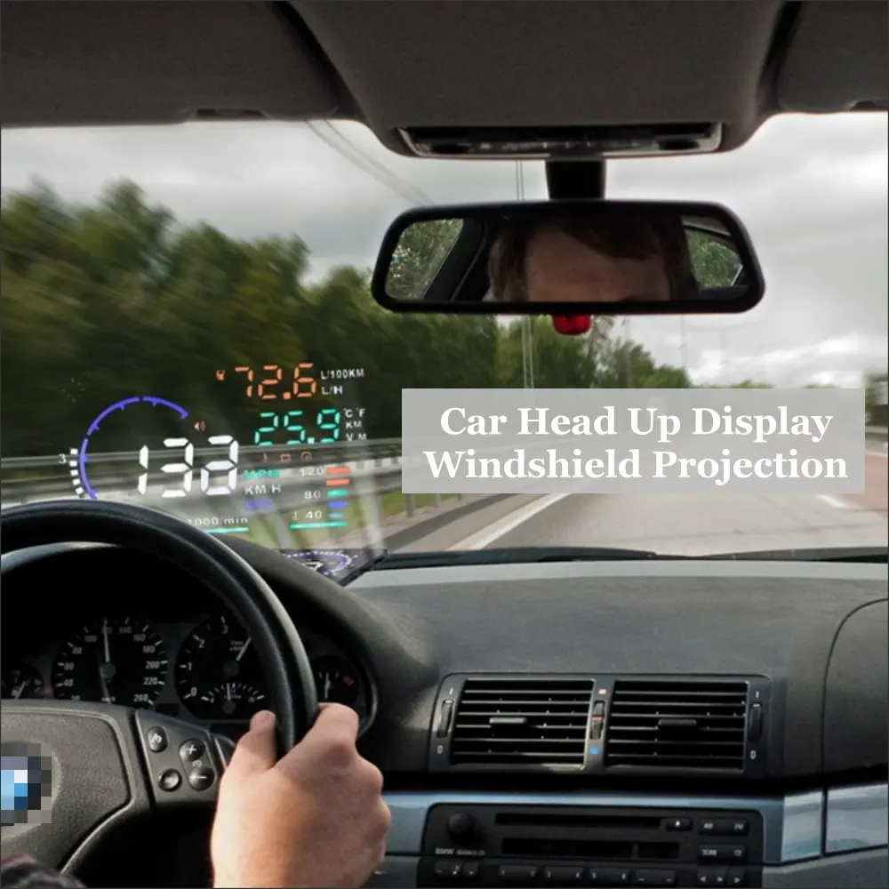 Фото Автомобильный проекционный дисплей (HUD) на лобовое стекло с LED-подсветкой для Renault Arkana LJL 2020-2026, Austral AR1 2022-2026, Espace JFC 2023-2026 №3