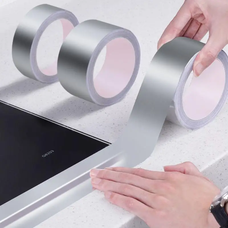 Kitchen Waterproof Edge Sealing Gas Stove Strip Aluminum Foil Paste Blocking Mildew Proof Self-Adhesive Tape |