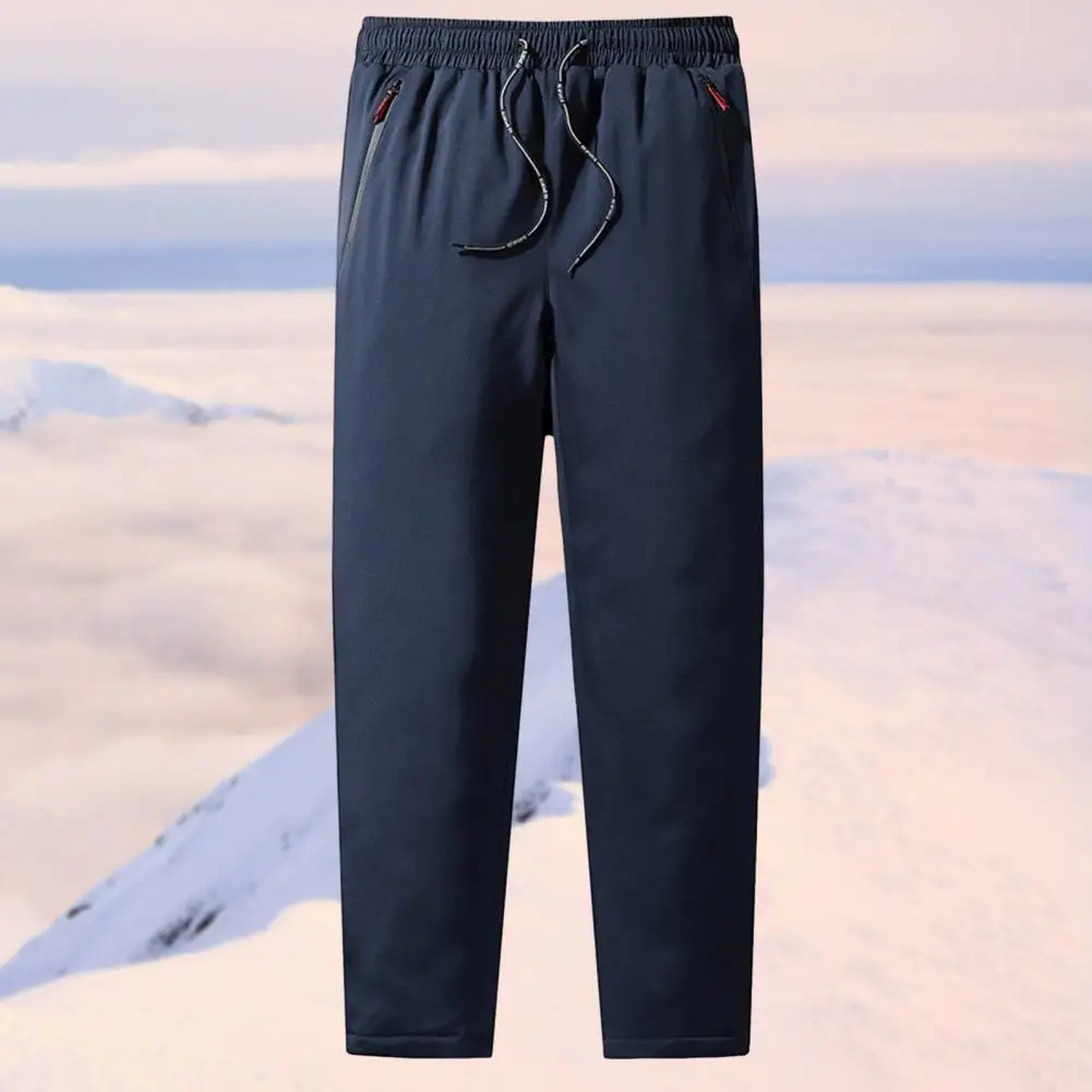 

Men Trousers Warm Cozy Men's Winter Sweatpants with Elastic Waist Pockets Ideal for Jogging Exercise Casual Wear Solid Color Men