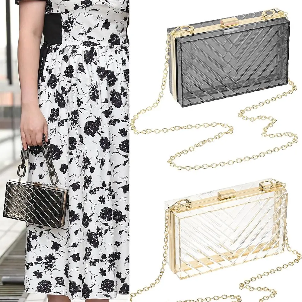 Горячая со съемной цепочкой-клатч акриловая сумочка-кошелек прозрачная женская