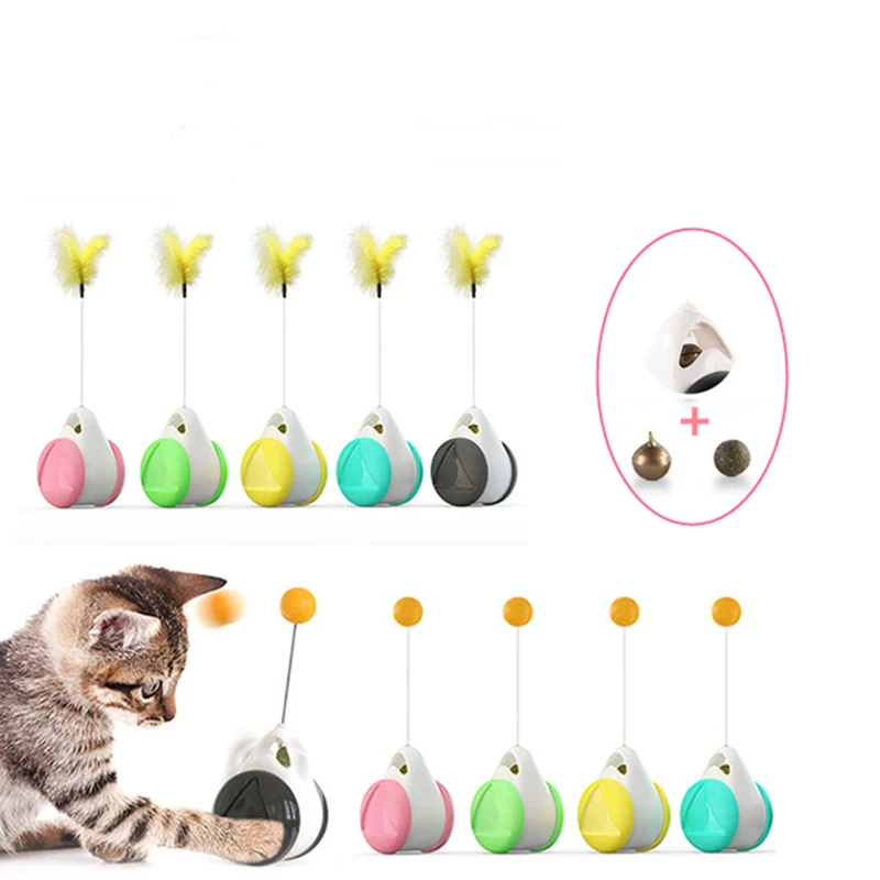 

Cat Toy Tumbler Catnip Swing Funny Kitten Swing Interactive Self-Balancing Fun Irregular Rotating Pet Toy