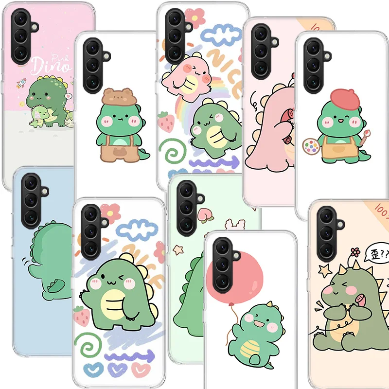 Cartoon Dinosaur Phone Case Samsung A02S A03S A13 A23 A33 A52S A12 A22 A32 Galaxy A51 A71 A41 A21 A31 A53 A73 A11 A01 A42 A72 Co