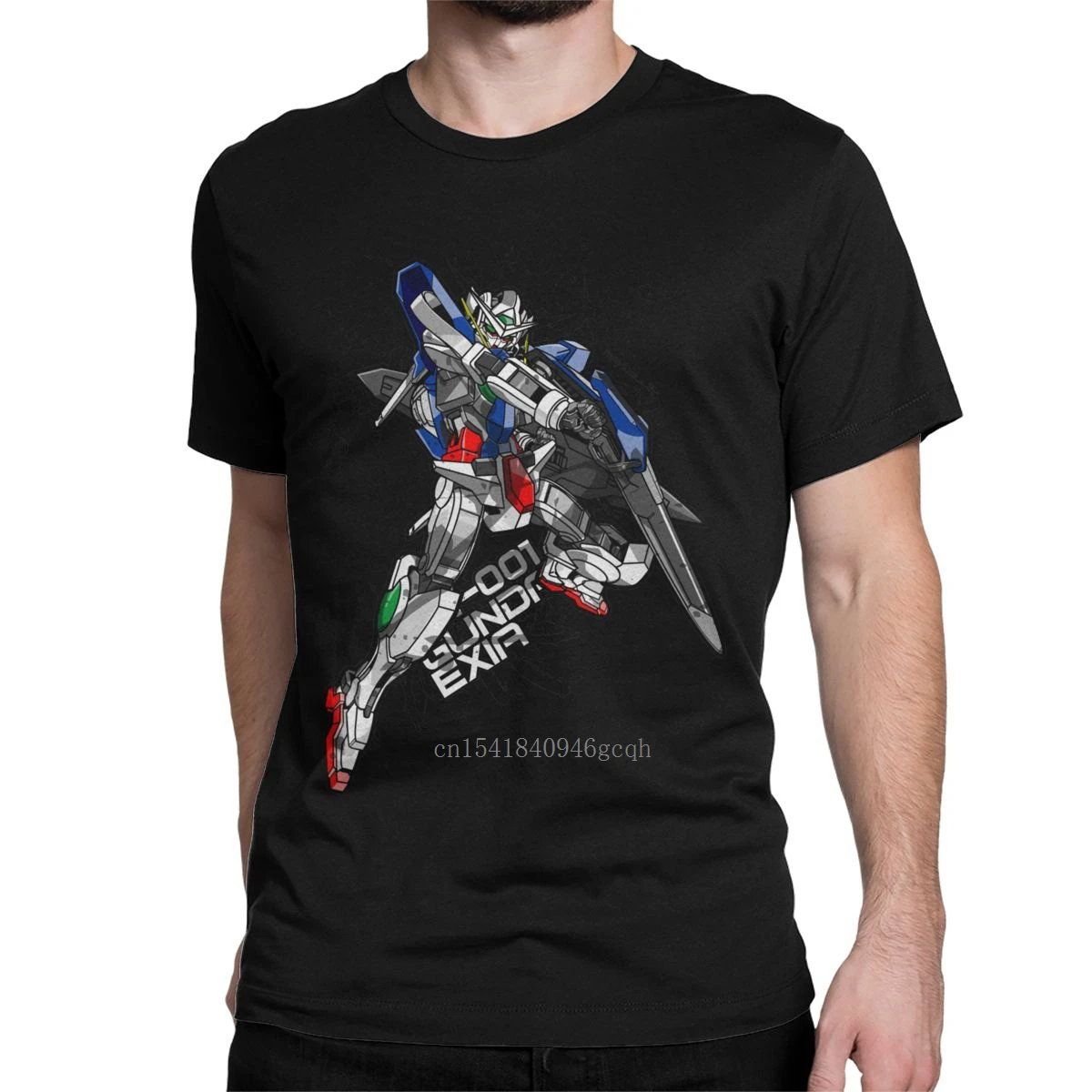 

Men GN-001 Gundam Exia T Shirts Anime Robot Cotton Tops Unique Short Sleeve Round Neck Tee Shirt New Arrival T-Shirt