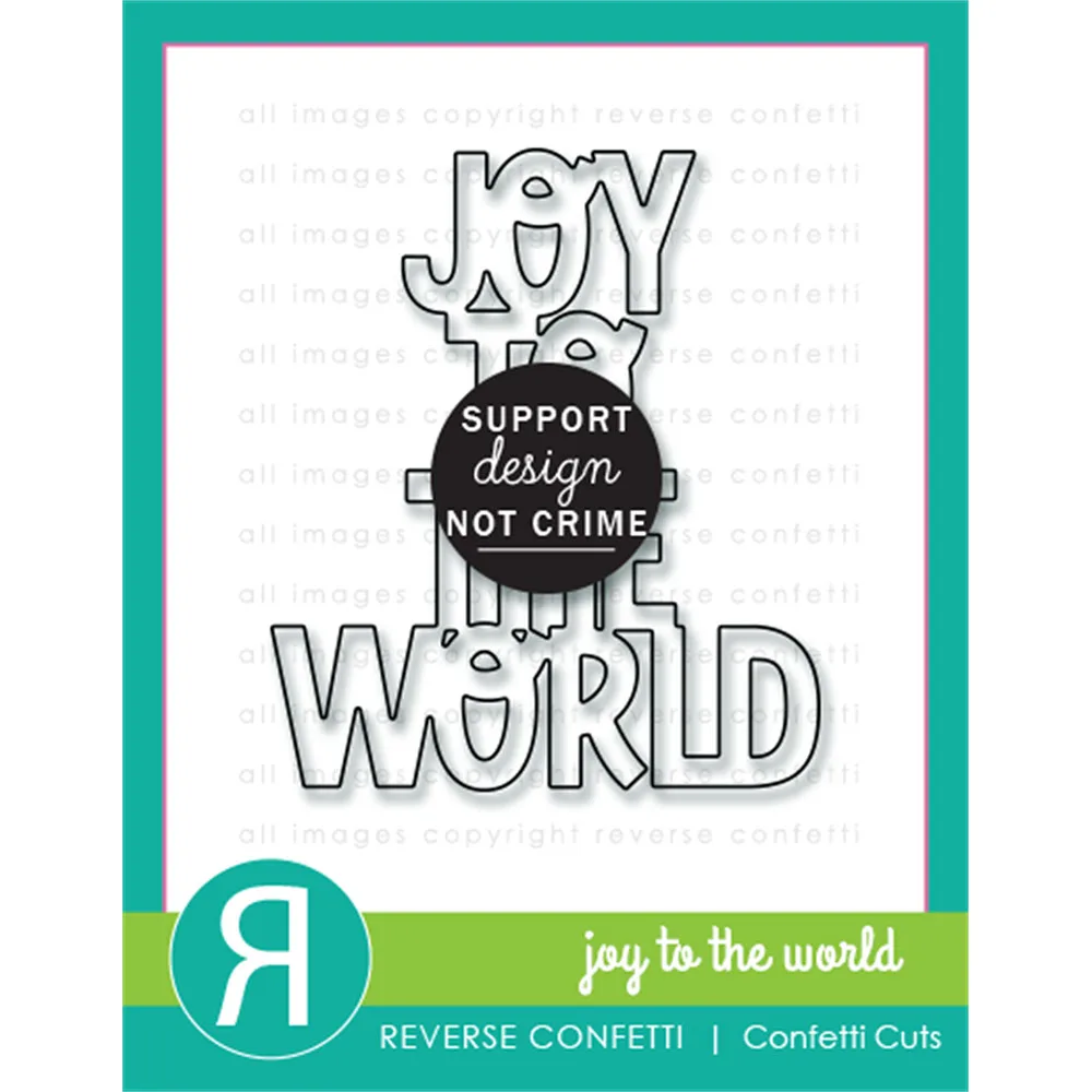 

Arrival in 2022 New Metal Cutting Dies Handmade Diy Embossing Scrapbook Photo Album Craft Joy to the World Confetti Die Cuts