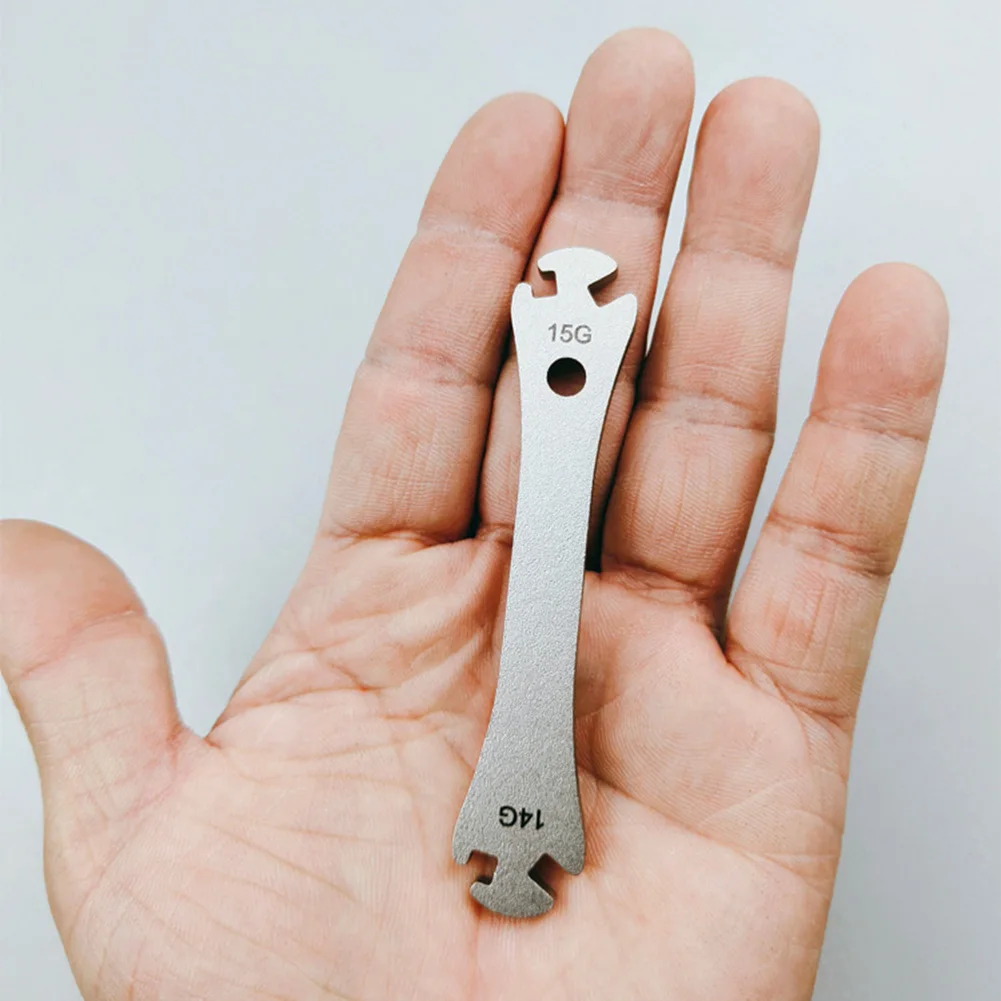

For 14/15g Spokes Bicycle Wheel Spoke Wrench Stainless Steel Tightening Correction Repair Wire Wrench Multinational