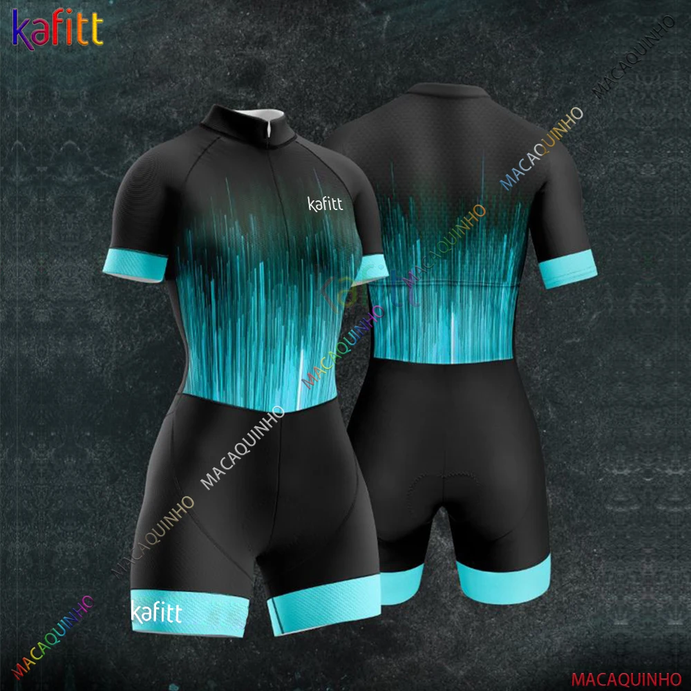 

Kafitt Women's New Professional Cycling Triathlon Clothes Skinsuit Sets 20D Gel Pad Roupa Ciclismo Feminina Bike Jumpsuit Kits