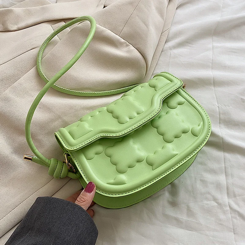 

Корейский стиль милые Твердые бисквитные сумки через плечо для женщин 2022 маленькие сумки-тоут модные дизайнерские сумки