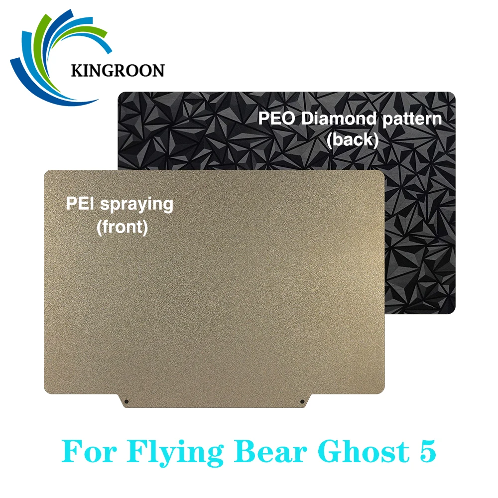 Для Flyingbear Ghost 5 Hotbed двусторонняя панель PEI + PEO Встроенная пластина с магнитным основанием PEI + PET лист Запчасти для 3D принтера из углеродного волокна