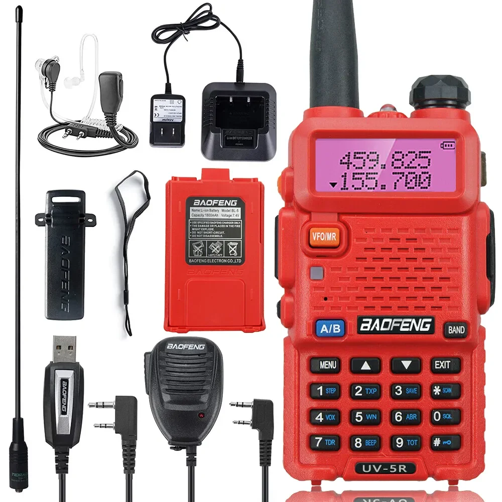 

Baofeng UV5R Walkie Talkie Ham Radio Comunicador Dual Band Long Range Two Way Portable FM Amateur Cb Radio Stations Transceiver