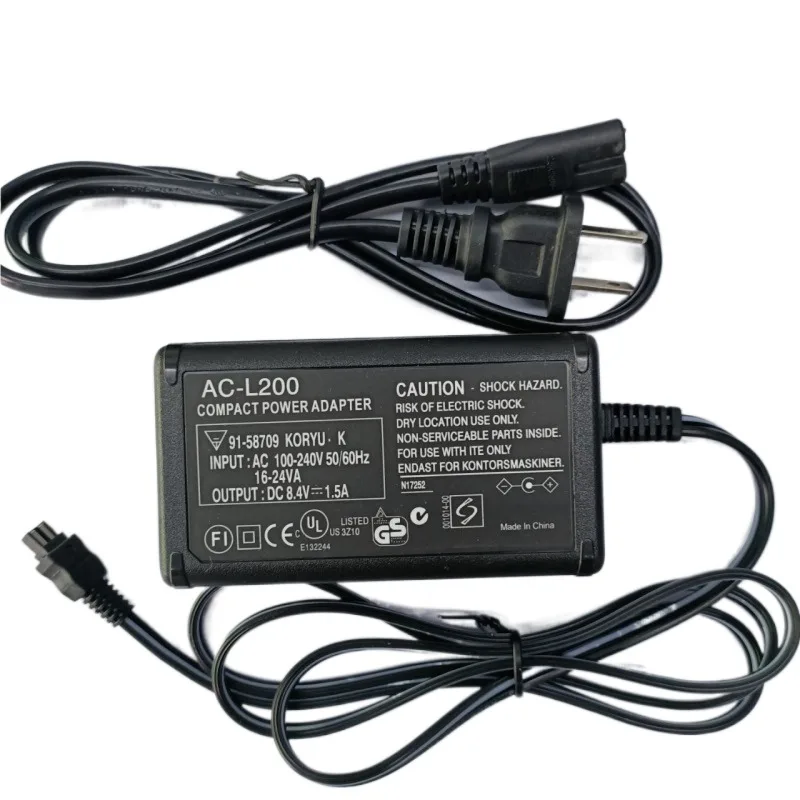 

AC-L200 AC Power Adapter Charger for So ny Handycam DC R-SX40, DC R-SX41,DCR-SX44,DC R-SX45,DC R-SX60,DC R-SX63,DC R-SX65