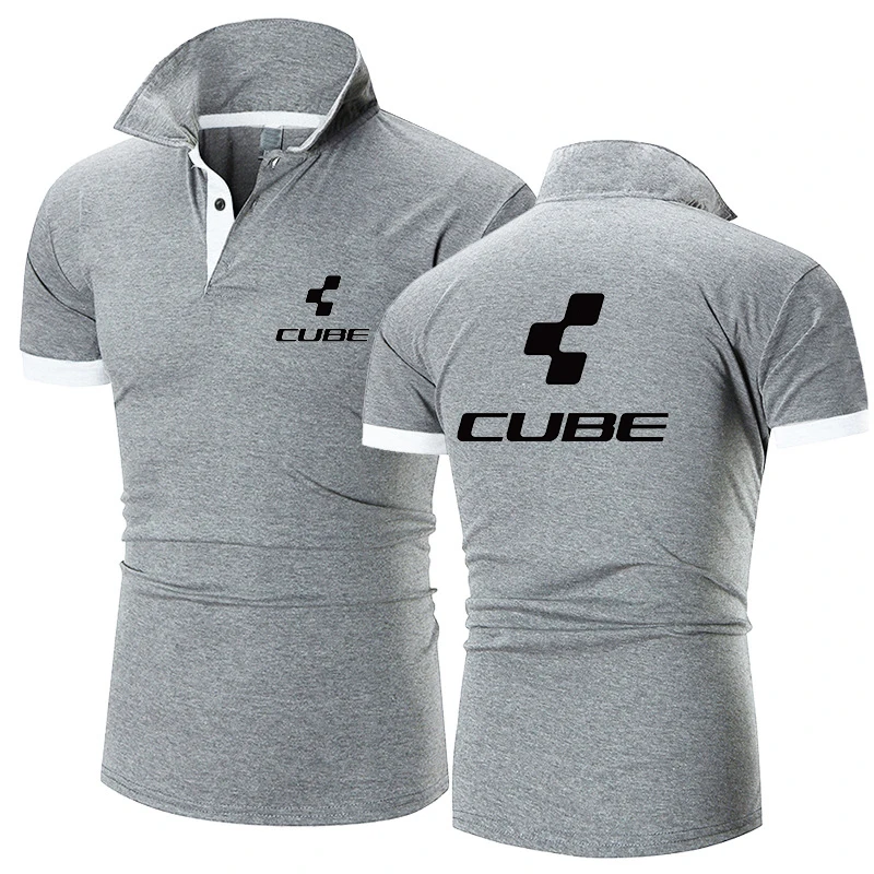 

2022 Summer Men's Trend Polo Shirts Short Sleeves CUBE Brand Fashion T-Shirts Short Sleeves Lapel Shirts Casual T