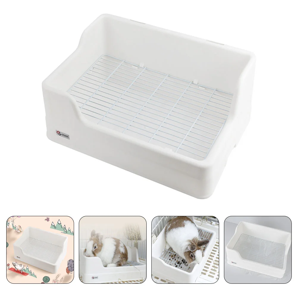 

Litter Box Rabbit Toilet Bunny Pet Cage Tray Potty Supplies Pan Bedpan Rabbits Corner Hamster Training Guinea Animal Trainer