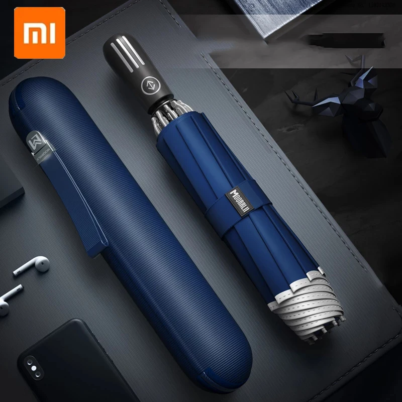 Xiaomi Big Automatic Man Folding Umbrella Reinforced Luxury Inverted Parasol Umbrella Lightweight Parapluie Rain Gear