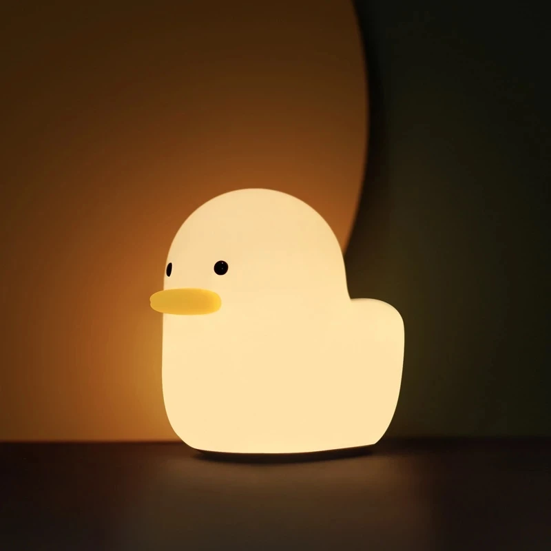 

Cute Night Light Silicone Soft Touch Sensor Animal Duck LED Night Camping Lamp Gift for Baby Kid Anime Decor Bedroom Decorative