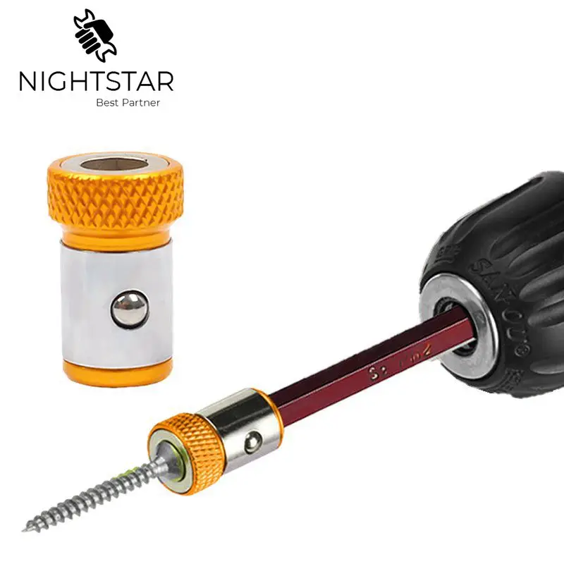 

Электрическая отвертка Binoax 2021, 1/4 дюйма, 6,35 мм, металлическое сильное магнитное кольцо, отвертка для намагничивания, разные цвета