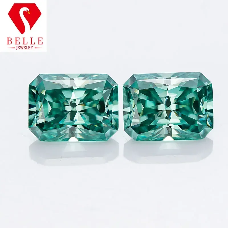 Зеленые муассанитовые бусины StoneBELLE VVS1