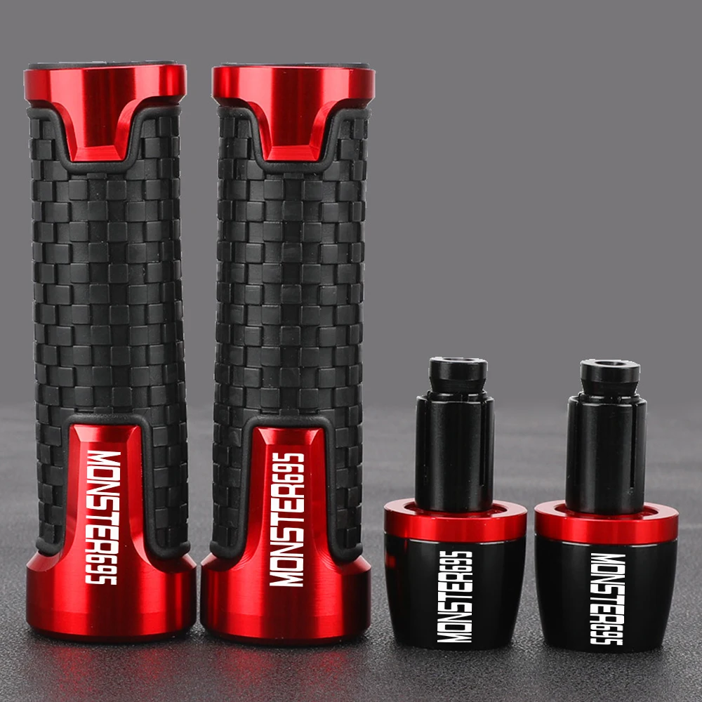 

Motorcycle Accessories 7/8" 22mm Handlebar Grips Handle grip Ends Plug Slider Cap For Ducati 695MONSTER Monster 695 2007 2008