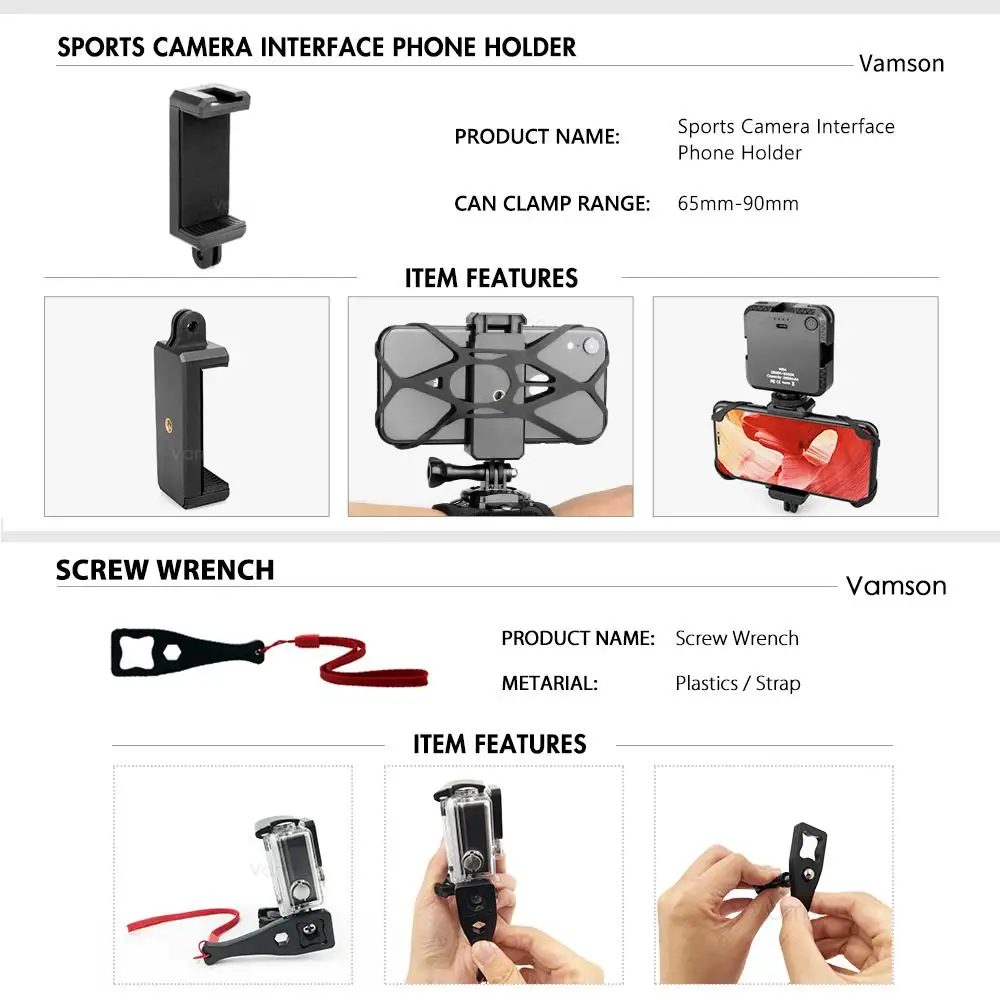 Регулируемое крепление на рюкзак с поворотом 360 градусов для Gopro Hero 10 9 8 |