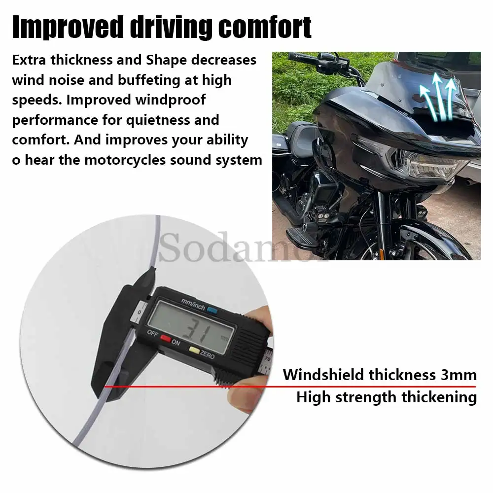 Детали для мотоциклов Обтекатели лобового стекла ветровое стекло дефлекторы Harley