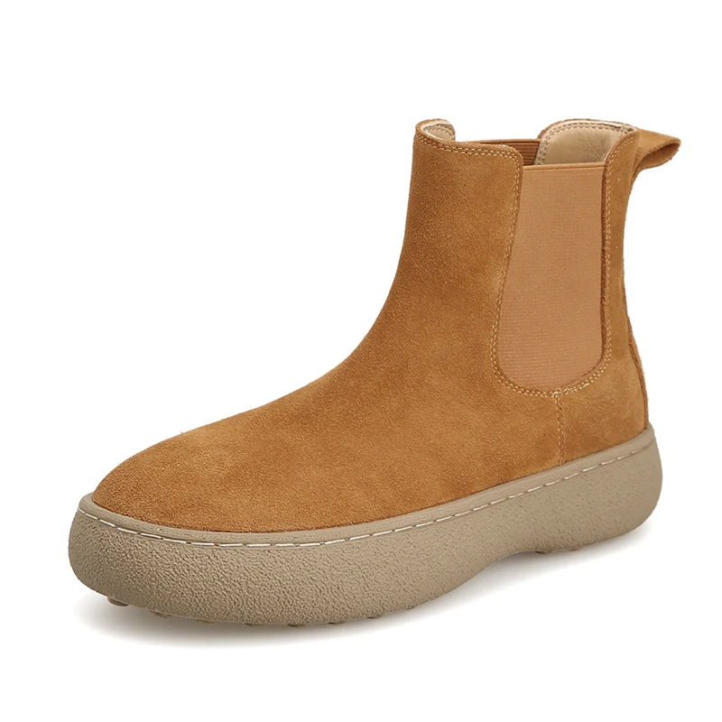 Ботильоны женские замшевые на платформе