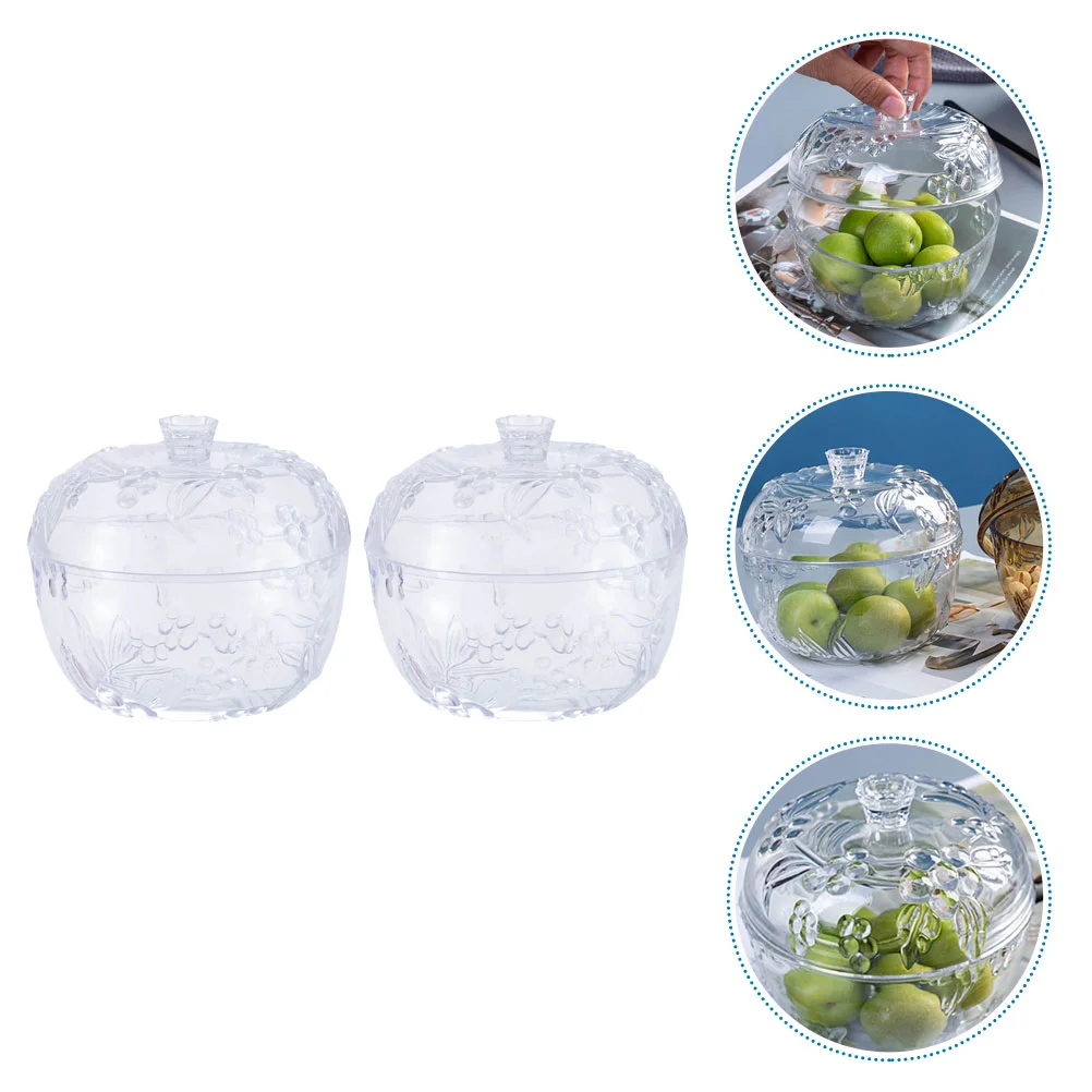 

Jar Candy Storage Snacksorganizer Can Novel Sealed Cookie Transparent Desktop Clear Bowl Jars Snack Biscuitdried Nuts Holders