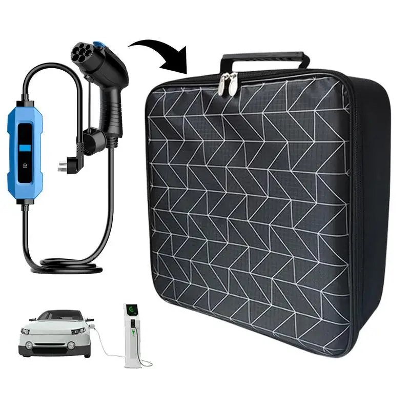 

Electric Vehicle Jumper Cables Bag E-V Car Charging Cable Storage Bag Waterproof Flame-retardant Rechargeable Guns Carry Bag